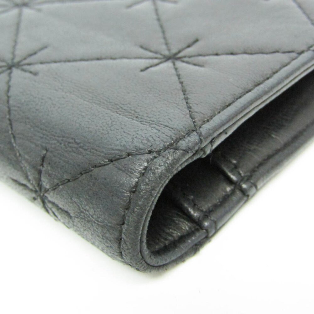 CHANEL Authentic Black Lambskin Leather Logo Wallet - Picture 7 of 16